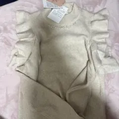 michellMacaron フリルショルダービジューニットトップス