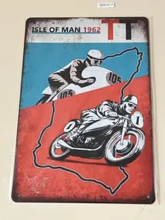 ISLE OF MAN 1962 TT ブリキ看板 インテリア