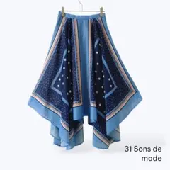 31 Sons de mode ドットスカーフ柄 イレヘムスカート 36のサムネイル