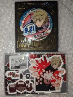 即購入可 出水公平 新品 バースデー缶バッジ 名場面ジオラマ ワールドトリガー