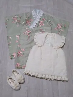 キャサリンアンドコテージ 【アイボリー着物x生成被布】90cm - メルカリ