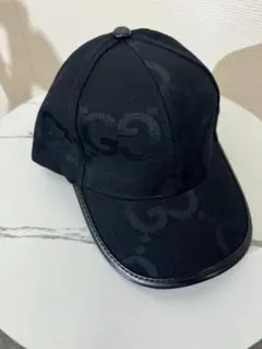 GUCCI ブラック キャップ GGロゴ