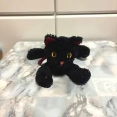 【希少】モンスイユ ララベイビー くたくた　ぬいぐるみ 黒猫　クロネコのサムネイル