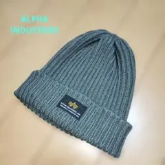 ③③ALPHA INDUSTRIES グレー ニット帽