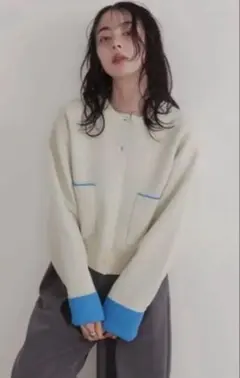 バイカラーニット