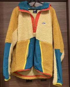 NIKE 하프 Zip 보어 양털 재킷 후디 자수 로고
