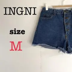 INGNI イング【M】レディース　ハイウエストショートパンツ　デニム