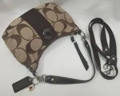【美品】COACH シグネチャー 2WAY ショルダーバッグ