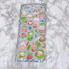 ぷくぷくシール 3Dシール 2枚セット うさぎのお尻ぷくぷく