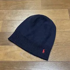 90s Polo Ralph Lauren シングルビーニーキャップ ネイビー