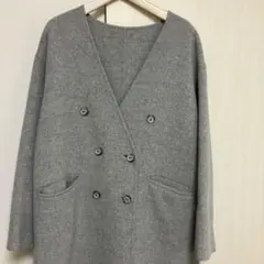 コニー様 スピックアンドスパン　ノーカラー　ウール リバーコート 38