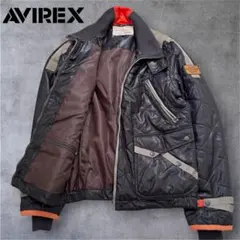 極美品/希少✨AVIREX フライトジャケット　MA-1 ワッペン　刺繍　黒 アヴィレックスAVIREXフライトジャケットMA-1ミリタリー