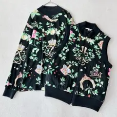 希少✨ レオナール カシミヤ シルク カーディガン 花柄 トリム 黒 38 希少✨ レオナール カシミヤ シルク カーディガン 花柄 トリム 黒 38