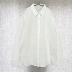 美品✦CINEMA CLUB シャツブラウス M オフホワイト さらさら生地
