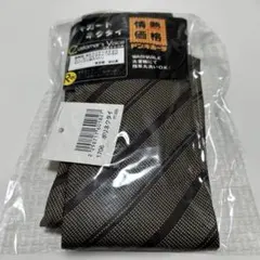 タグ付未使用　ドンキホーテ　ブラウン系 ジャガードネクタイ　洗濯機洗えるネクタイ