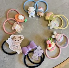 【アニマル、キャラクター系】バラエティヘアゴム　　セット