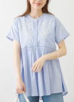 アーバンリサーチサニーレーベル　エアリーコットンエンブロイダリーブラウス