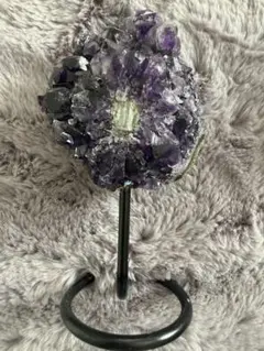 天然石アメジストのお花 置物 NO.060705 | Mercari