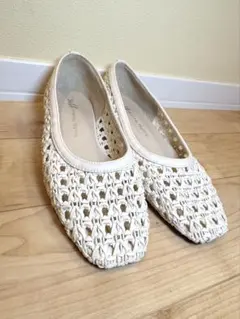 オリエンタルトラフィック パンプス フラットシューズ美品 白 37 春