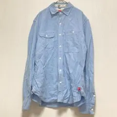 【ディッキーズ】Dickies 長袖シャツ ライトブルー メンズ L 綿100％