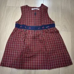 familiar ジャンバースカート 赤チェック