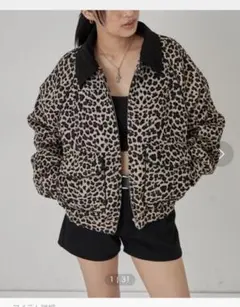 レオパードジャガードブルゾン
