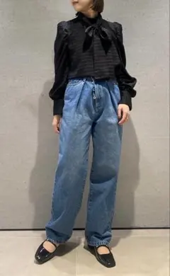 Lily Brownリリーブラウン　2Wayタックワイドデニムパンツ　新垣結衣