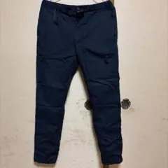 ウェビングベルト付き イージーパンツ ブラック 黒　UNIQLOのサムネイル