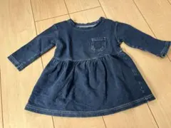 無印良品　長袖ワンピース　デニム　80cm