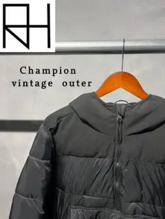 Champion 中綿アノラックパーカー 黒 L