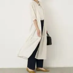 ✰掲載期間5/24まで《新品》カリテ ソフトオーガンジーロングブラウス 