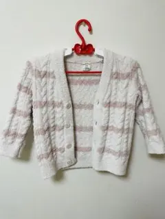 gelato pique ストライプ ケーブル編み カーディガン XS