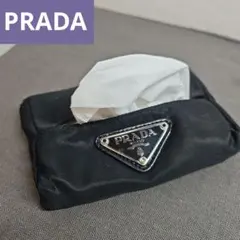 PRADA プラダ ナイロンティッシュケース ポケットティッシュカバー ブラックのサムネイル
