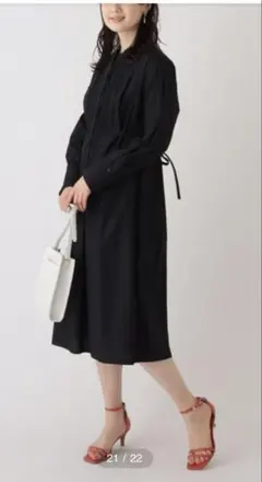 ◆ピンタックシャツワンピース　新品タグ付き