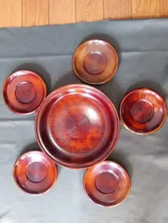 漆器セット 5小皿と大皿