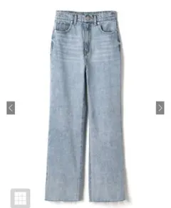 GRL フリンジヘムセミフレアデニムパンツ