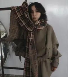 新品　未開封　Ameri　ノベルティ　マフラー　チェック柄マフラー 大判