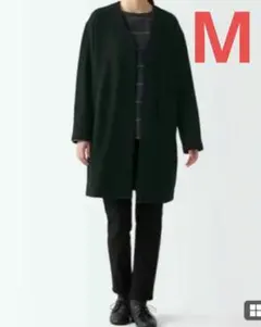 無印良品　無印　ニットフリースロングカーディガン　Мサイズ　新品未使用