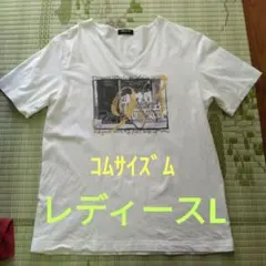 レディースTシャツ VネックL 白COMME CA ISM