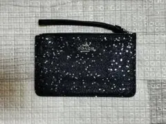 COACH ブラック 星柄ポーチ
