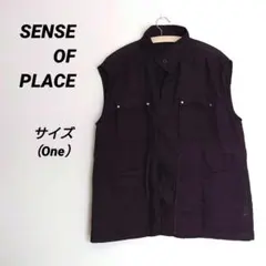 SENSE OF PLACE✨️ブラウンベスト サイズOne