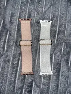 Apple Watch バンド ピンク ホワイト　2個セット