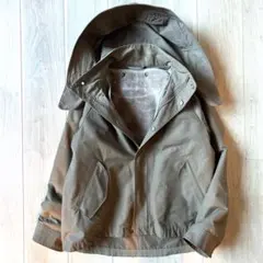 美品＊ビューティー&ユース グログランライナーフードマウンテンパーカー S モカ