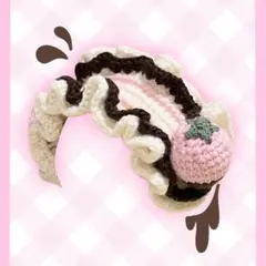 いちご チョコレート フリル ヘッドドレス