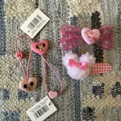 ミニーちゃんヘアゴム　ピン