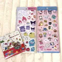 【正規品】サンリオ　ぷっくりシール　キティ　おはじきシール　サンリオ　3点セット