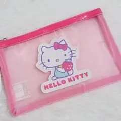 【新品】サンリオ ハローキティ メッシュポーチ ピンク
