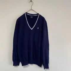 【ラルフローレン】 RALPH LAUREN ゴルフ　ネイビー　Ｖネック　ニットのサムネイル