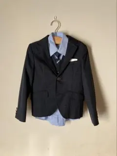 フォーマルスーツ 130cm ネイビー/グレー チェック柄