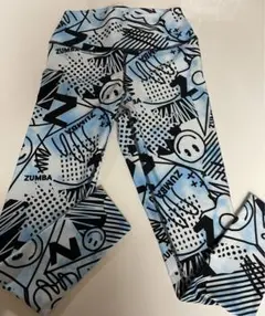 正規品★USED! ZUMBA水色タイダイレギンス S